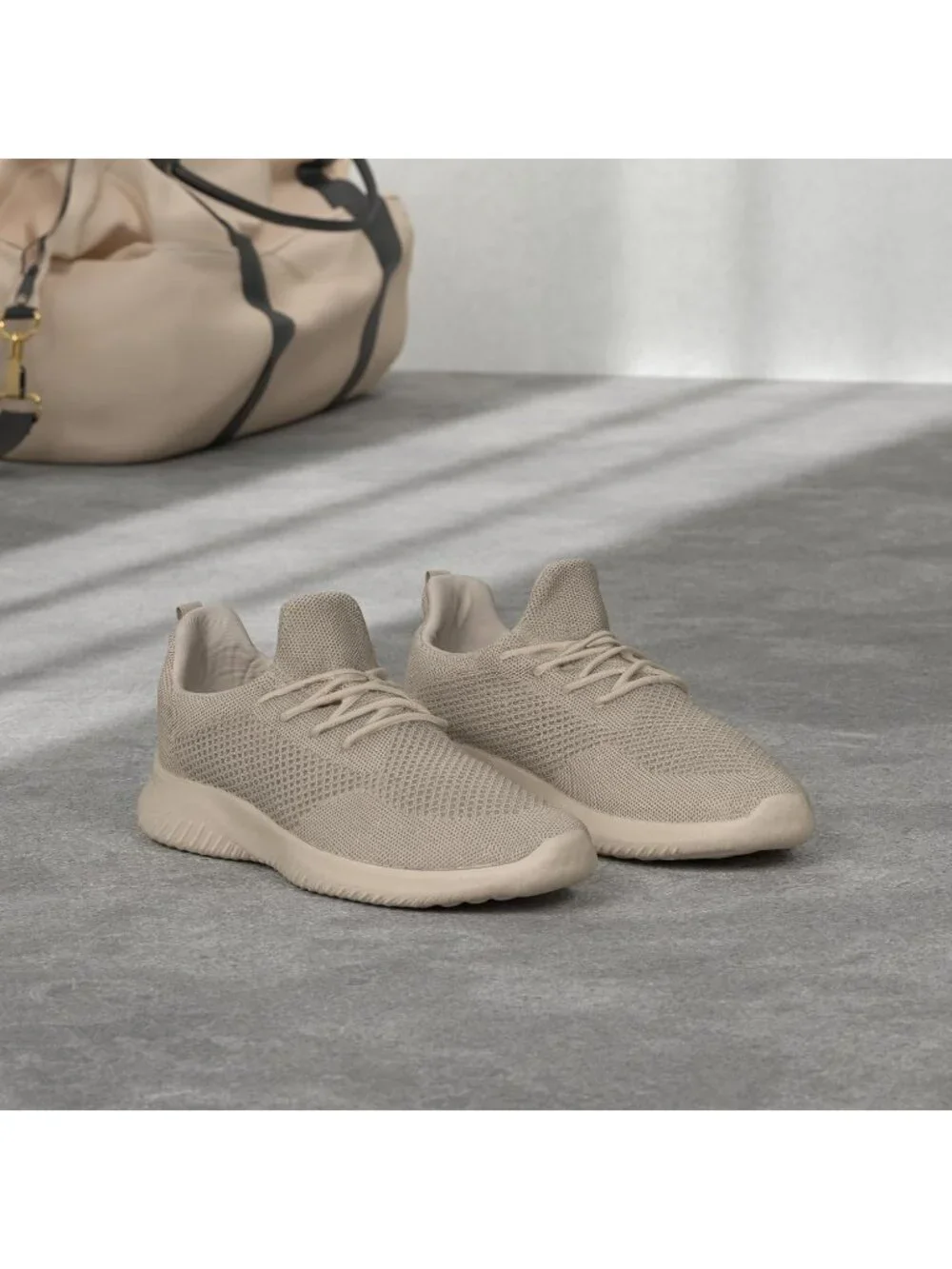 🆕Men's Khaki Tan Slip on Walking Shoes Ultra Light Breathable Running Shoes